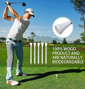 EcoPrecision Biodegradable Golf Tees 50Pack - ApexArcGolf