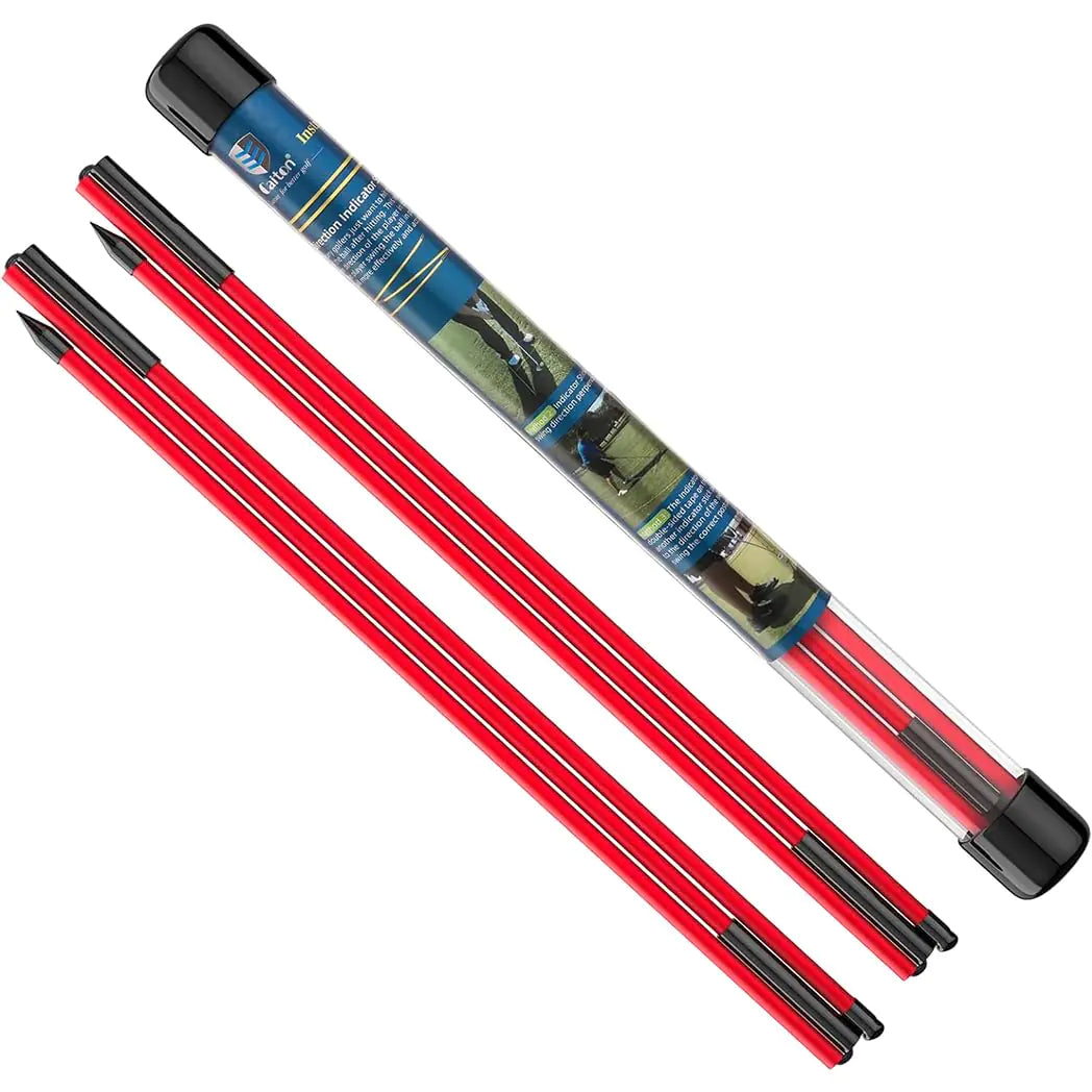 CAITON Pro Golf Alignment Aids - 48" Collapsible Training Rods with Carry Tube